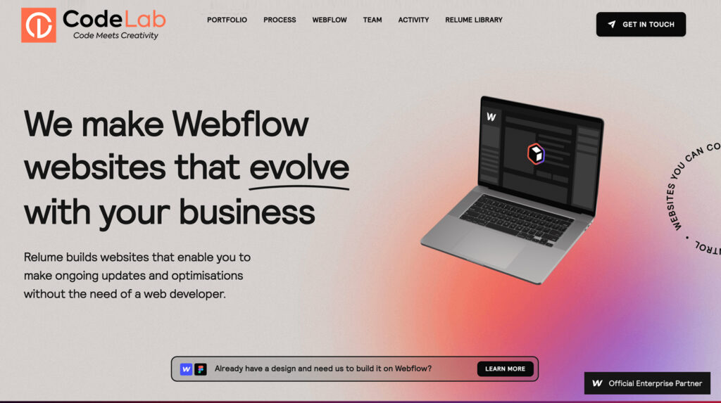 Webflow website design